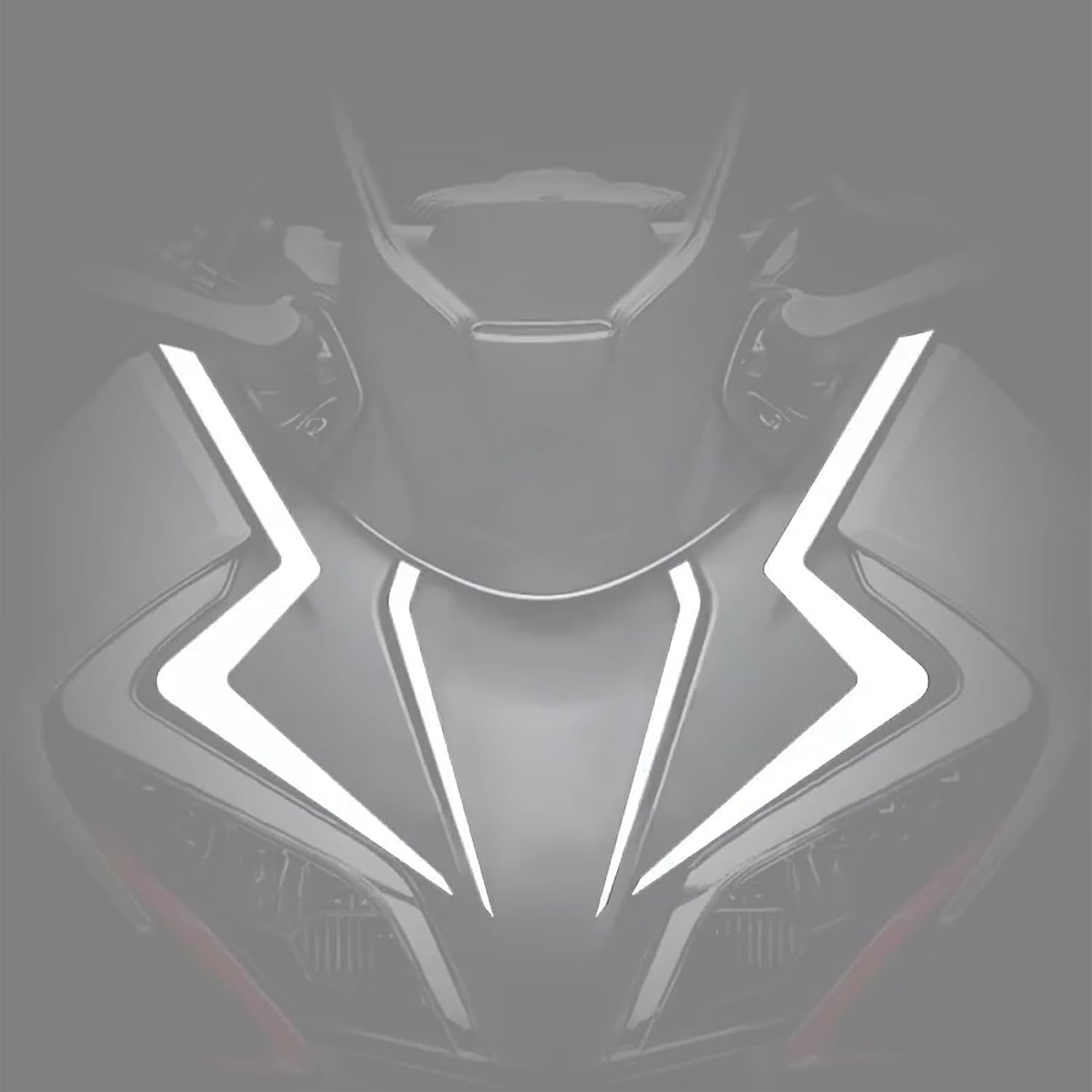 

Reflective Head Stickers Front Fairing Stickers Vinyl Decal with Strong Stickiness Compatible with CFMOTO 450SS 2023 2024 2025,Racing срібний