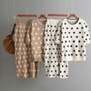 Summer Round Neck Polka Dot Short-sleeved Knitted Sweater Fashion Suit + High Waist Hip-wrapped Split Skirt Two-piece Set