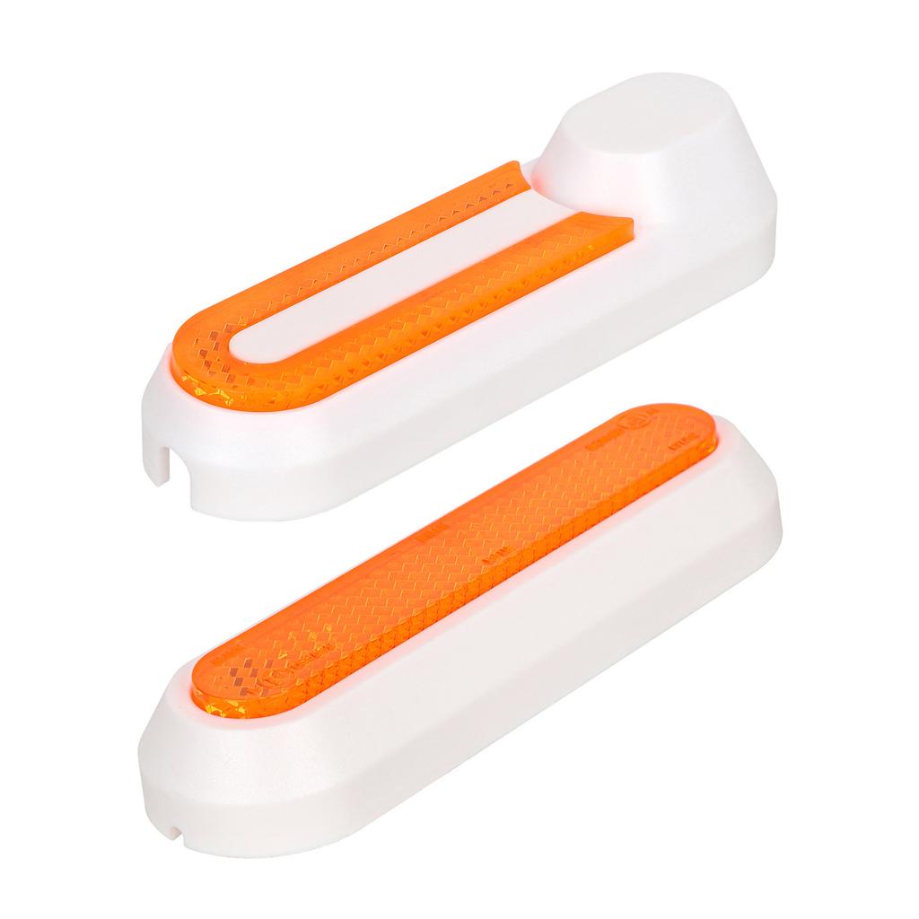 Electric Scooter Rear Side Wheel Cover Reflector with Screws Electric Scooter Side Cover Reflective Strip Replacements