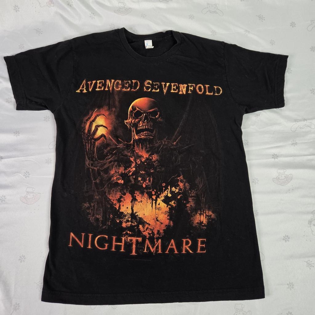 Avenged Sevenfold A7X Nightmare Skeleton T-Shirt Size Med Unisex T-Shirt