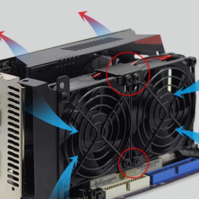 HOMSFOU Cooling Fan Mounting Buckles for PC Graphics Card Fan Improved Cooling Computer Accessories 4-Pack 12-14cm Fans, Brackets, Efficiency,
