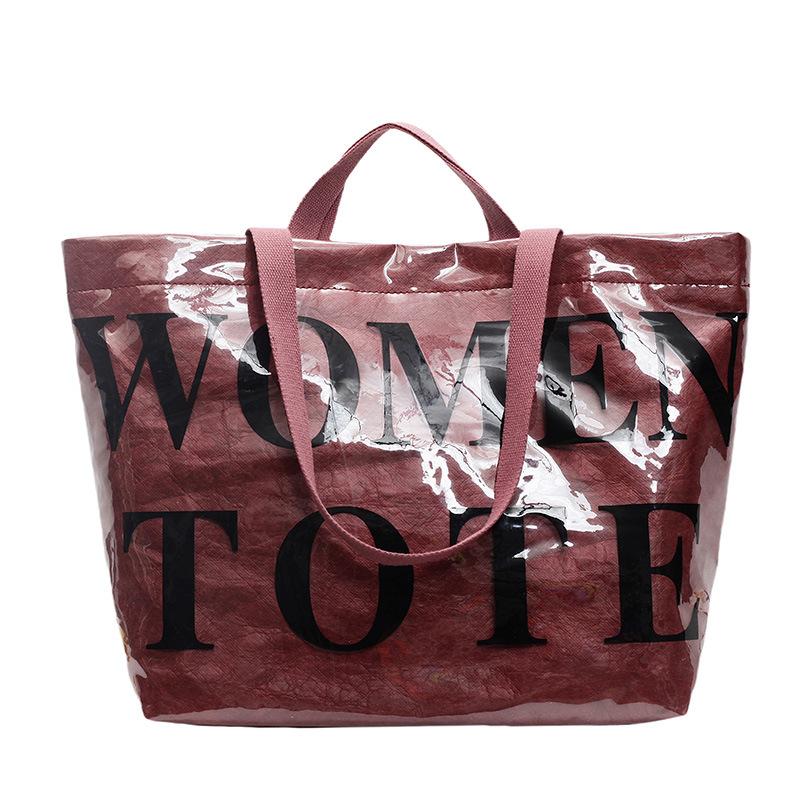 

2025 spring new high-end letter large-capacity bag design oil wax leather shoulder underarm handbag