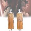 Costume élégant de la reine Amidala de Star Wars, tenue unisexe pour cosplay et jeu de rôle fantastique.