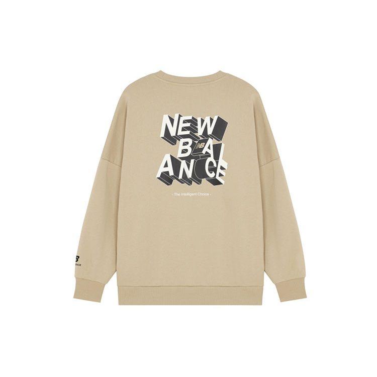 New Balance Sweatshirts Men's Khaki Crew Neck Moderate Regular AMT14318-BEI