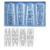 Beautiful 3D Floral Nail Art Silicone Mold Elegant Carving Flower Nail Art Accessory Mold for DIY Resin Designs