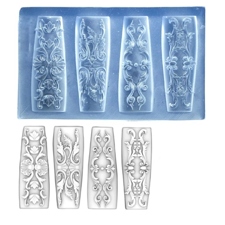 Beautiful 3D Floral Nail Art Silicone Mold Elegant Carving Flower Nail Art Accessory Mold for DIY Resin Designs