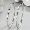 925 Silber 3MM Dick 3/4/5/6CM Creolen Ohrringe Für Damen Hochzeit Luxus Schmuck Accessoires Trend Schmuck