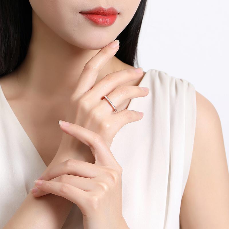 925 Sterling Silver Rings for Women Original Infinity Love Heart Engagement Wedding Ring Rose Gold Crystals Luxury Jewelry Gift