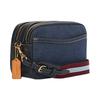 Coach Jes 25 Logo Print Zipper Fabric With Leather Shoulder Crossbody Bag Medium Women Bags Denim-Blue C8585-IMDEN