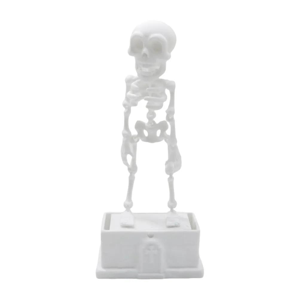 3D Printed Dancing Skeleton Aquarium Bubbler Plastic with Air Tube Fish Tank Dance Skull with Air Tube Dynamic Skeleton Bubbler