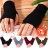 Winter Gloves Female Fingerless Gloves Without Fingers Women Cashmere Warm Winter Gloves Hand Wrist Warmer Mittens