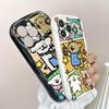 For iPhone 16 15 14 13 12 Samsung S24 S23 S22 A06 A13 A14 A15 A16 A55 Redmi Note 13 12 Cartoon Lovely Dog Soft Wavy Edge Design Phone Casing