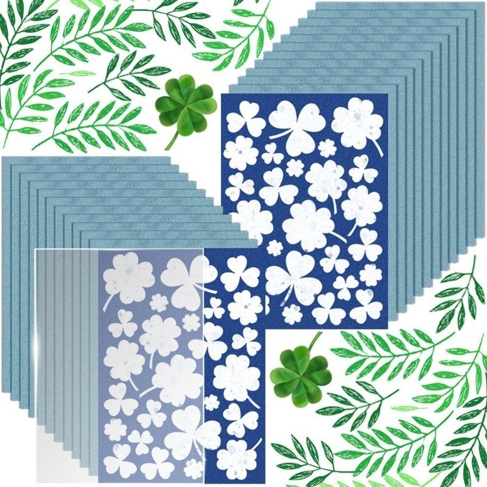 24PCS Silhouette Painting Cyanotype Paper Natural Fiber Solar Drawing Paper  Art Crafts