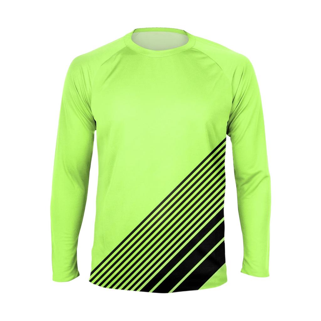 Men's Fashion Printed Raglan Long Sleeve Sports Top