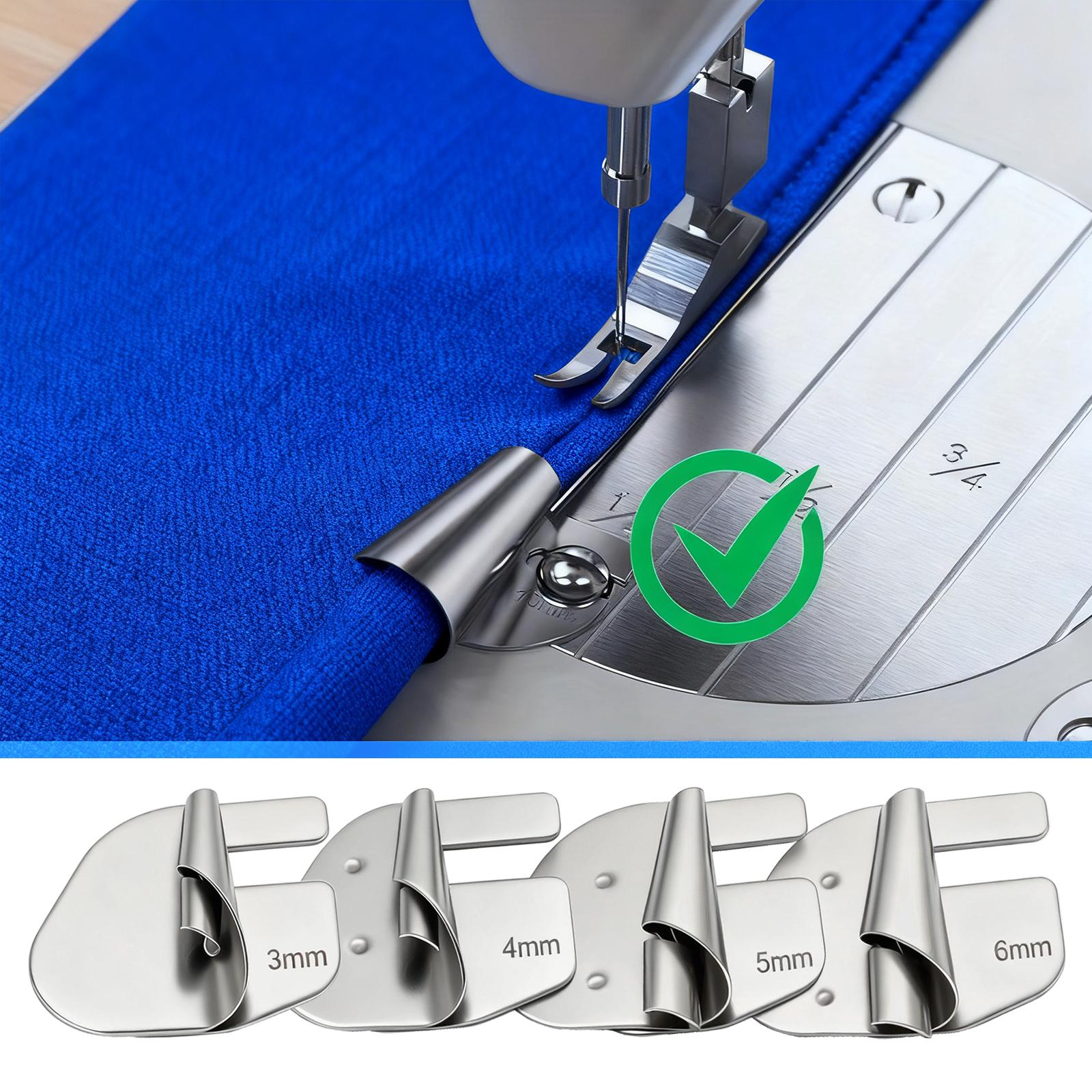 

8 Pcs Rolled Hemmer Foot Set 3-10mm with Pull Tube, Spiral Edge Roller Presser Feet for Sewing Machine Quick Tools & Accessories