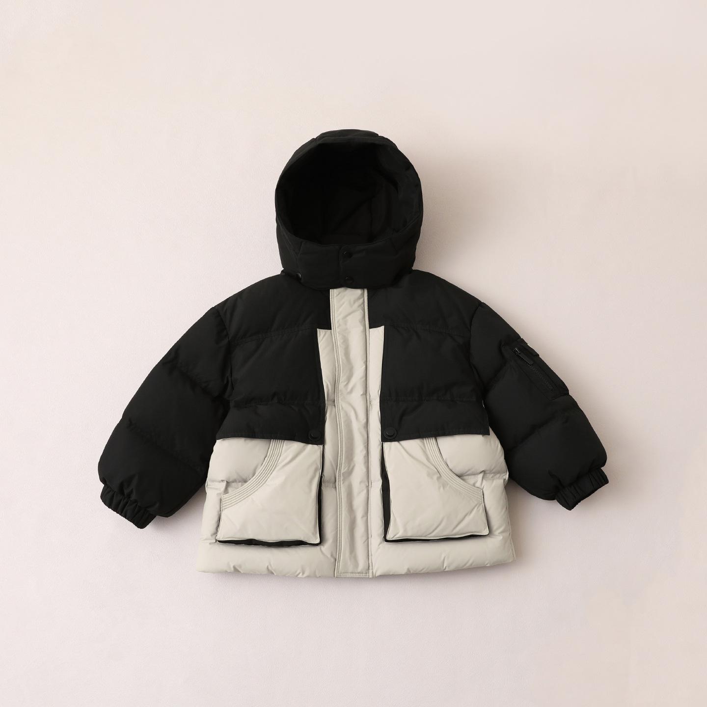 

2025 Winter Kids Down Jacket: Thickened Boys & Girls Sizes, Parent-Child Matching, Small to Large 110 cm чорний