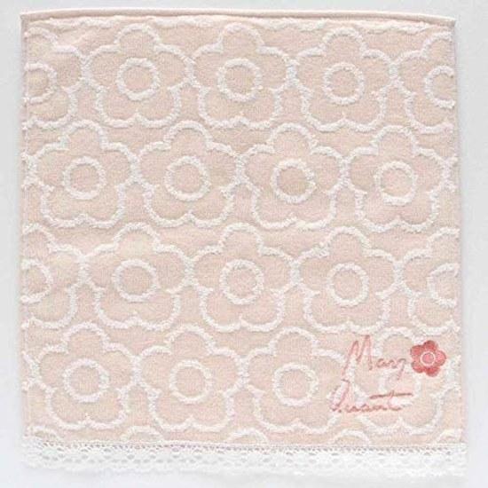 MARY QUANT Towel Handkerchief Ladies (Blue Approximately 25cm) Hand Womens (Ivory)