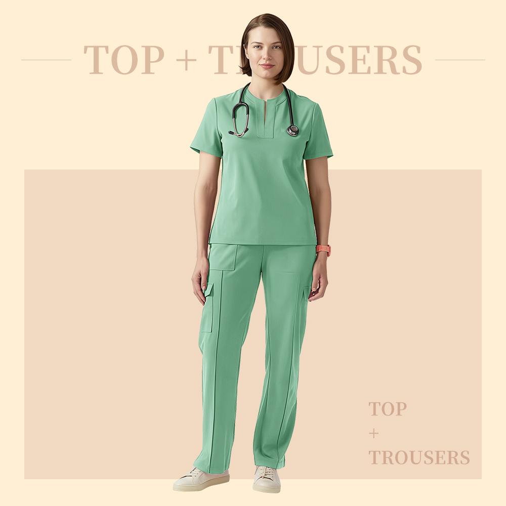 Mehrfarbige Krankenhaus-Kitteluniform Damen Schönheits-Arbeitskleidung Krankenschwester Zahnchirurgie-Anzug Medizinische Kitteluniformen Chirurgieanzüge