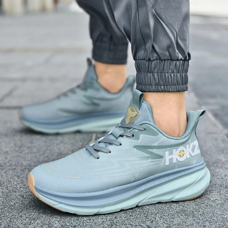 Men's Running Shoes Cushioning Non-Slip Luxury shoes Breathable Mesh Trainer Race Jogging Sneakers Outdoor Couple Off-road Shoes