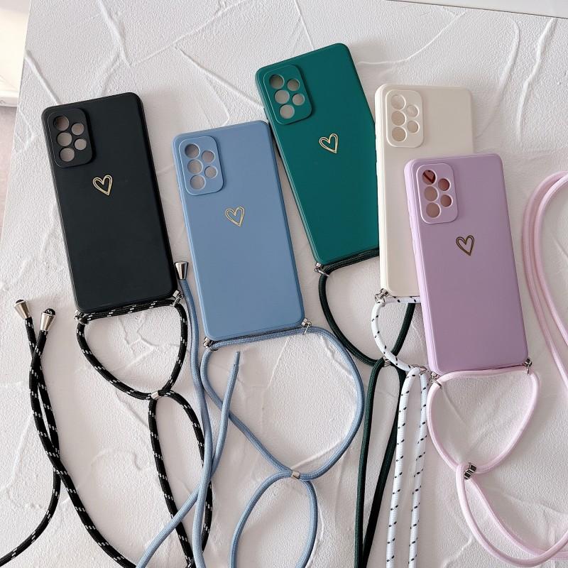 Lanyard Love Hülle Für Samsung Galaxy S26 Ultra S25 FE S21 S22 S23 S24 Plus Stoßfest Halsband Crossbody-Riemen Silikonhülle