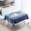 Winter Frost Tischdecke Weiß Kristalline Anti-Fleck Wasserdicht Rechteckigen Küche Tisch Wohnkultur