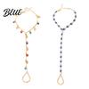 Dripping Glaze Bracelet High Saturation Blue White Eye Shape One-piece