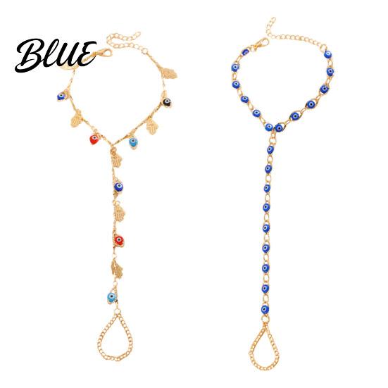 Dripping Glaze Bracelet High Saturation Blue White Eye Shape One-piece