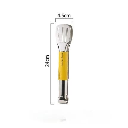 Three-line Stainless Steel Food Tongs, Thickened Food Tongs, Barbecue Tongs, Steak, Bread, Grilled Meat Tongs, Outdoor Buffet