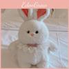 Rabbit With Bear Bib Plush Toy Backpack Stuffed Doll Cartoon Gift Decoration