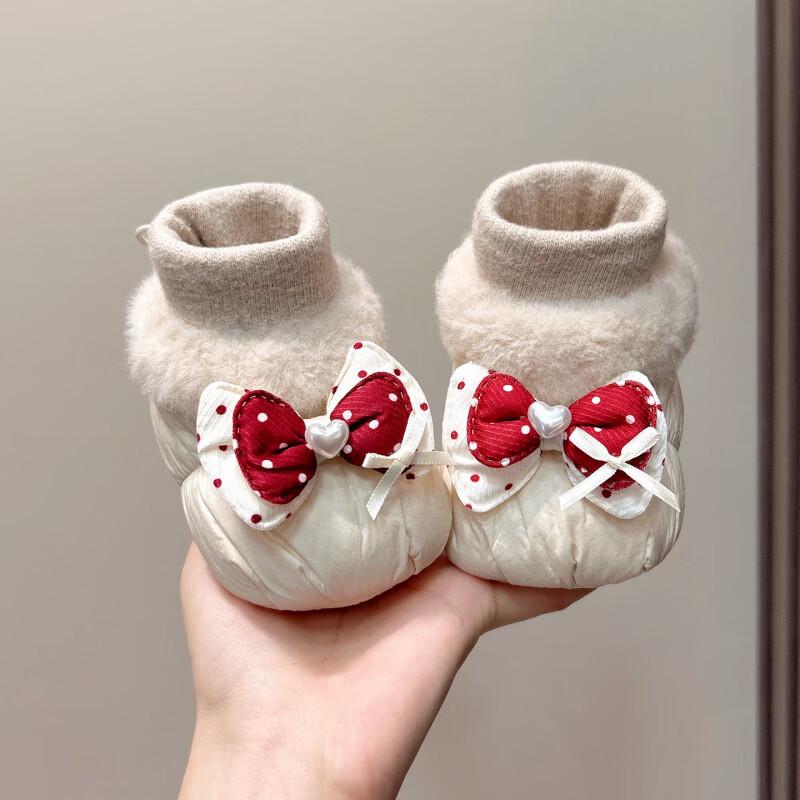 

Winter Plush Soft Sole Baby Shoes for 0-12 Months – Anti-Slip, Anti-Drop Sock Style S 11.5cm (0-7 months)
