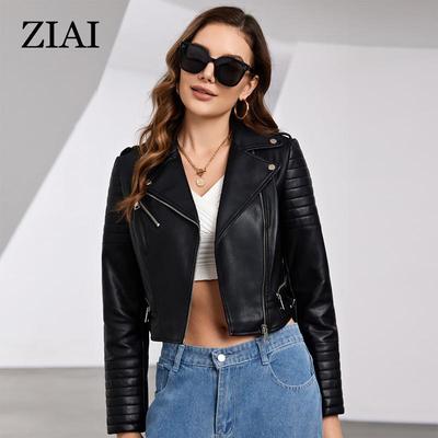 New Spring Autumn Women Short Faux Leather Jacket Casual PU Coat Loose Motorcycle Jackets Fashion Streetwear Oversized Korean Coat YDP-20619
