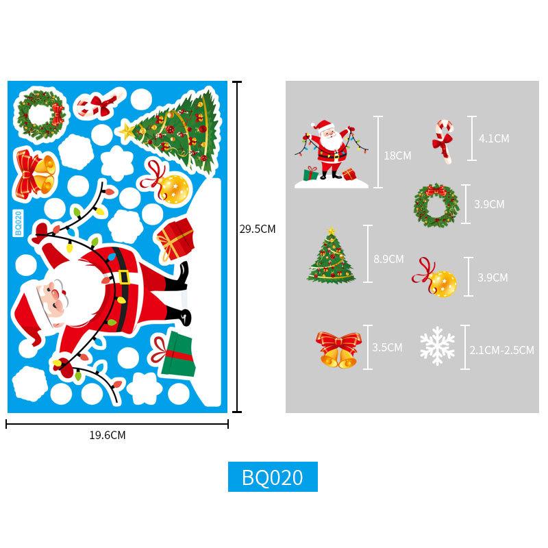 Weihnachtsspiegel-Aufkleber, Weihnachtsmann, Schneemann, Elch, Fensteraufkleber, Schneeflocke, Fensteraufkleber, Frohe Weihnachten, Frohes Neues Jahr 2025