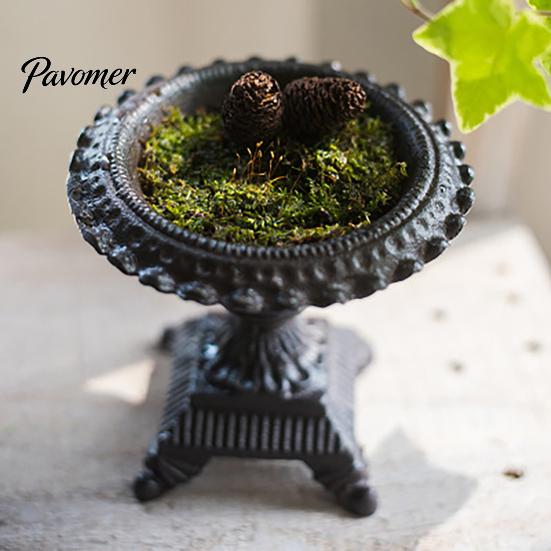 Cast Iron Decorative Candlestick Heavy Duty Candle Holder, Retro Holders, Handcrafted Dual Size Holder Combo Metal Pillar Stand for Dinner Home Garden