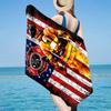 Firefighter's American Pride Beach Towel, Super Soft Microfiber, Gift for Her/Him, Birthday, for Pool, Beach, Travel, Home Decor Fan gifts