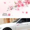 Car Sticker Pink Cherry Blossom Vinyl Car Sticker Auto Flower Decal Windshield Windo Bumper Trim Interior Mouldings Auto Styling