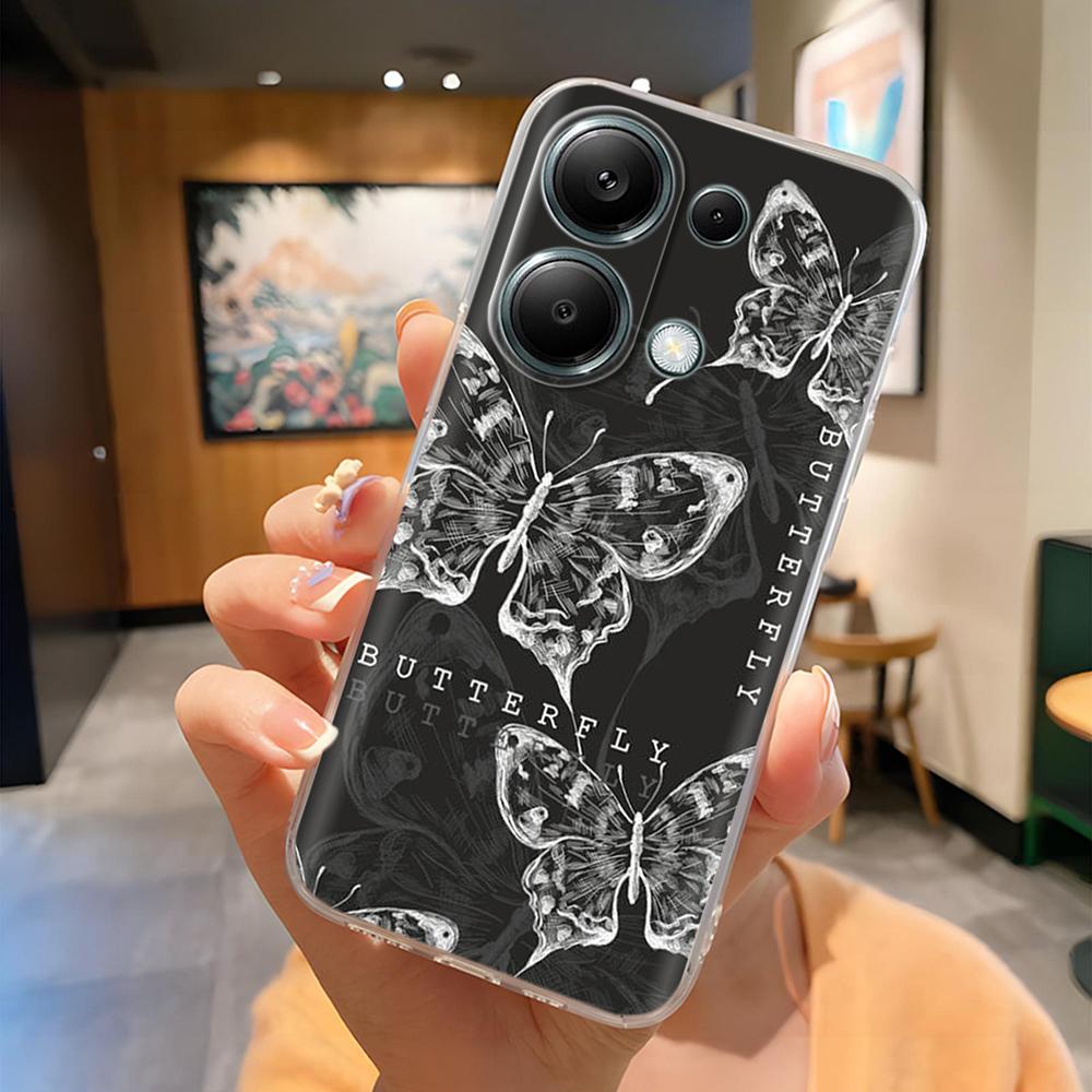 For Poco M6 Pro Phone Case Cute Panda Soft Silicone Shell For Xiaomi Poco M6Pro 4G 5G Protection Fashion Back Cover Coque Fundas