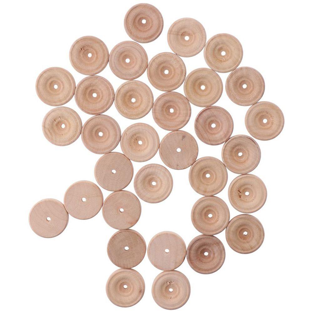 New 30pcs Mini Wood Wheels 3x1.2cm Wooden Wheels 3.5mm Hole Wooden Unfinshed Wheels Wheels Wooden Tools DIY Car Models