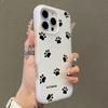 Cute Black Paw Print Phone Case For iPhone 11 12 13 14 Pro 15 16 17 Pro Max 16E Air XS XR X 7 8 Plus Shockproof Protective Cover