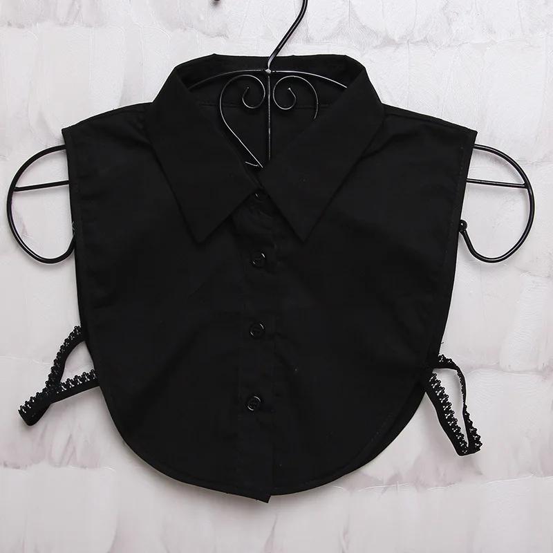 Fake Collar For Shirt Detachable Collars Solid Shirt Lapel Blouse Top Men Women Black White Girls Top Clothes QH132