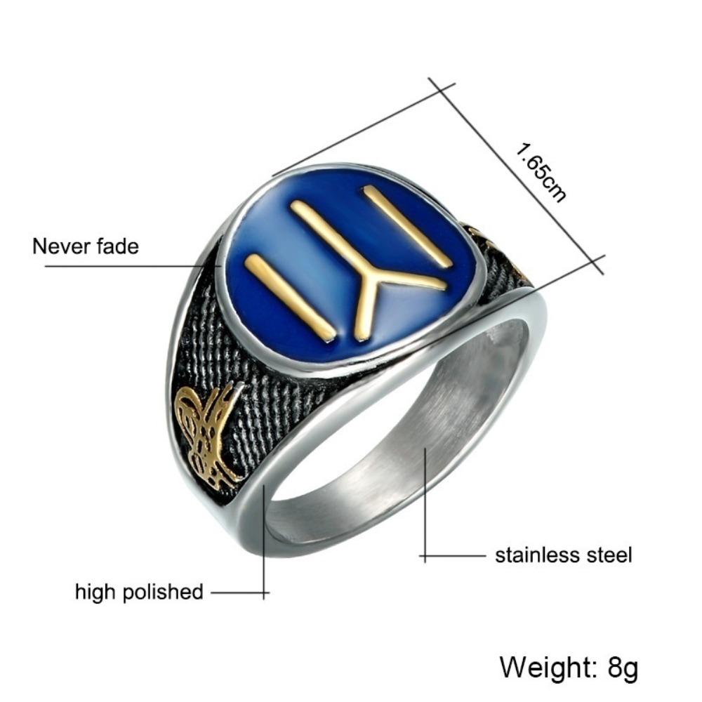 Niche Exquisite Gothic Simple Fashion Men's Birthday Gift Ring Zircon Anniversary Street Party Light Luxury Ring Zircon