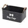 Felt Pet Toy Storage Basket Large Capacity Durable Toy Organizer  For Cat Dog Toys