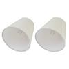2PCS Fabric Lampshade European Style Clip On Lamp Shade for E14 Screw Chandelier Wall LampPT07 White