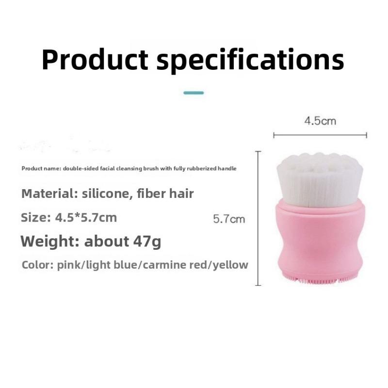 Silicone Facial Cleansing Brush, Manual Pore Cleaning, Blackhead Removal, Soft Bristle Beauty Cleansing Brush