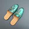 Fashion Patent Leather Brands Designer Mens Casual Business Italian Plus Size 46 Men Half Shoes Fashion Mules Man Social Slides Slippers