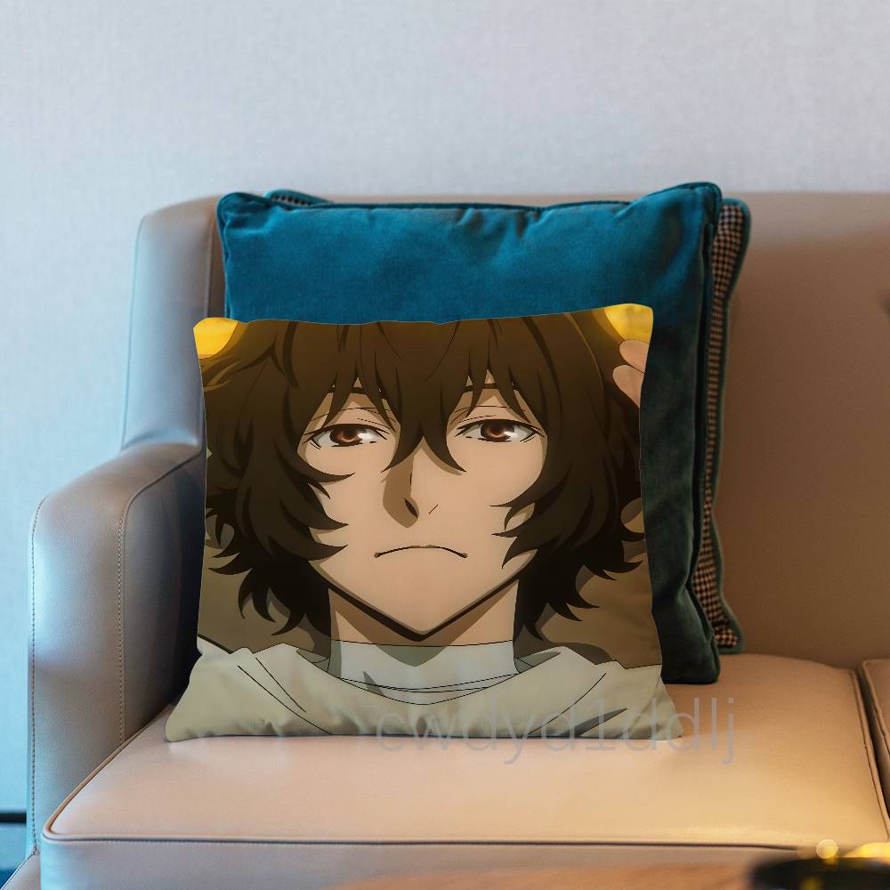 B-Bungo Stray D-Dogs Dazai Pillow Case Cover Square Sofa With For Pattern Comfortable Cushion Suitable Of Room