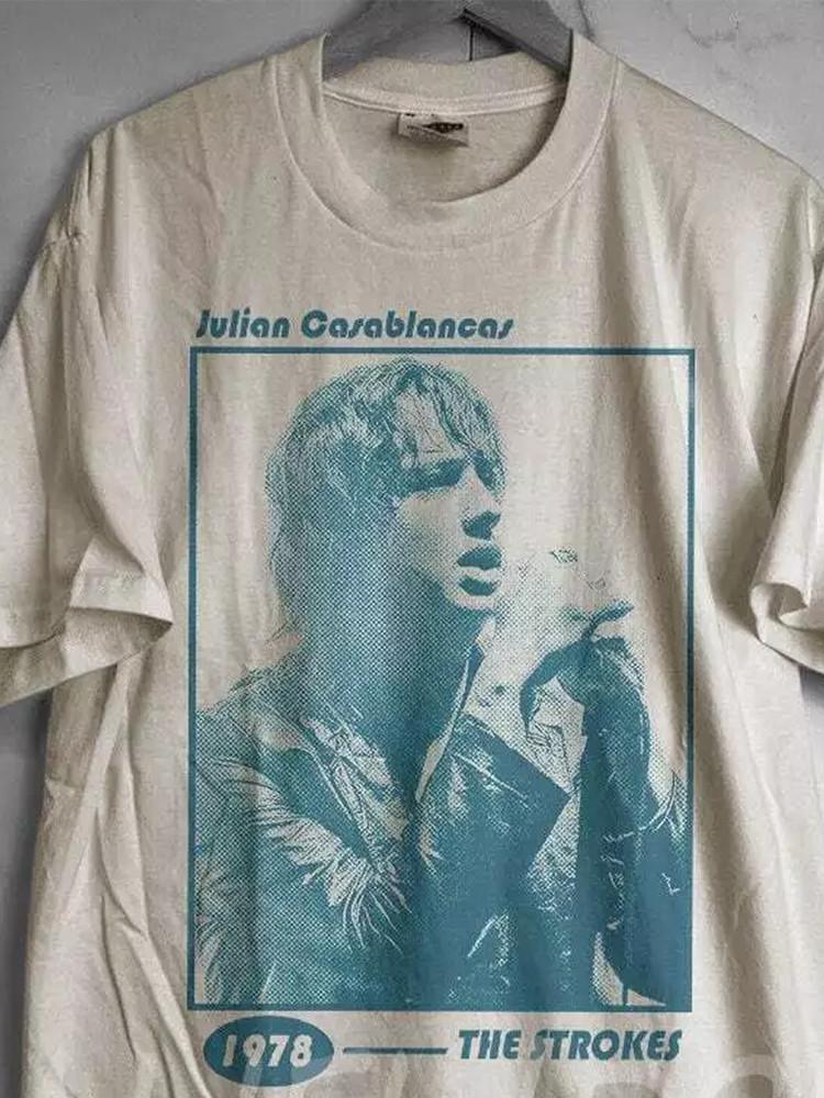 Рок-группа The Strokes 1978 Касабланкас Футболка Все размеры S-5XL Унисекс Футболка XXL