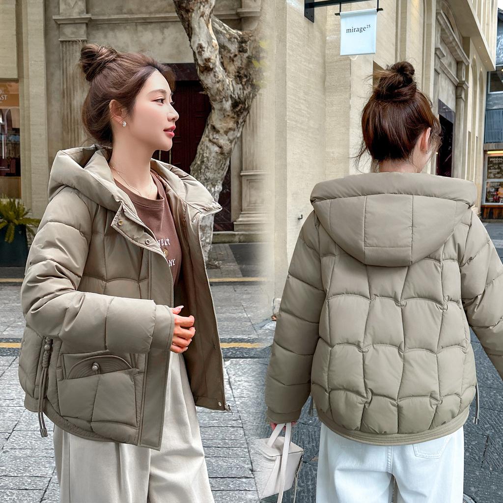 Hooded plus size women's thickened warm anti cold winter coat - lightweight and comfortable long-sleeved cotton coat jacket