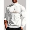 Perfect for Business Meetings & Evening Dinners, Anti-Wrinkle & Breathable, Men's Long Sleeve Tee, Slim Fit