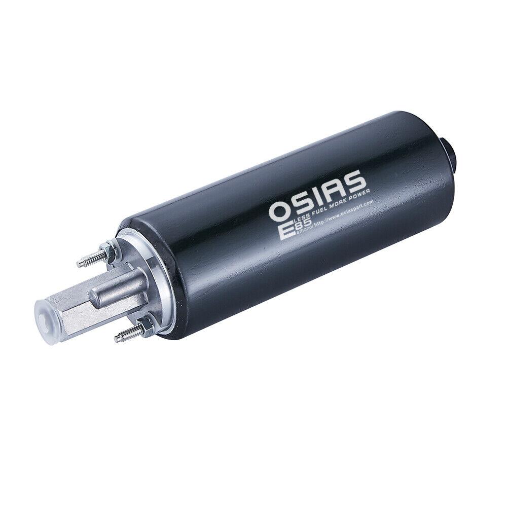OSIAS Universal High Flow & Pressure External Inline 255LPH Fuel Pump GSL392 28-3012 6AN Fittings Kit