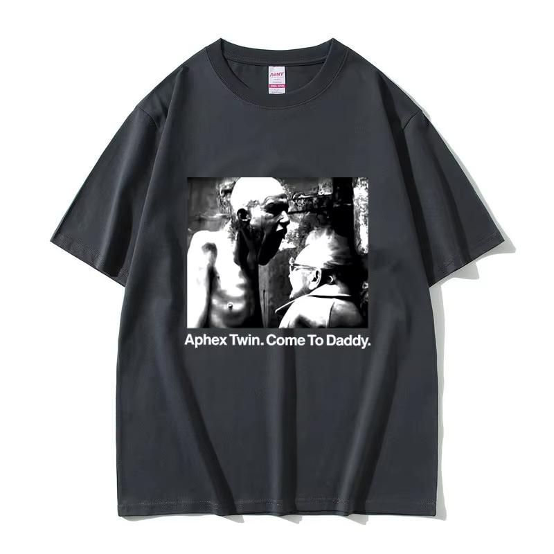 Aphex Twin Come To Daddy Graphic T Shirts Unisex Women Vintage Summer New Streetwear Male Fashion Casual Soft Pure Cotton Tshirt